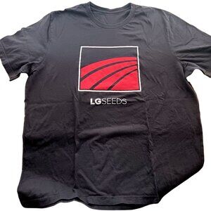 3XL Farm Swag T-shirt LG Seeds Black Graphic Red Logo Cotton Crewneck